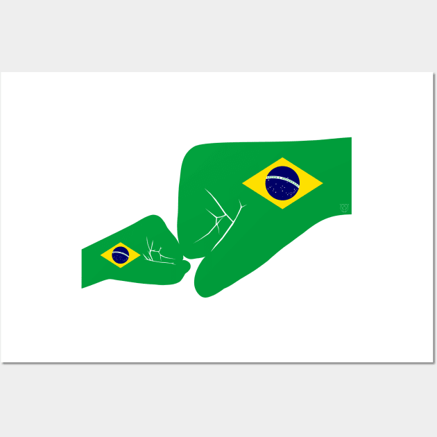 Brazil Baby Fist Bump Patriot Flag Series Wall Art by Village Values